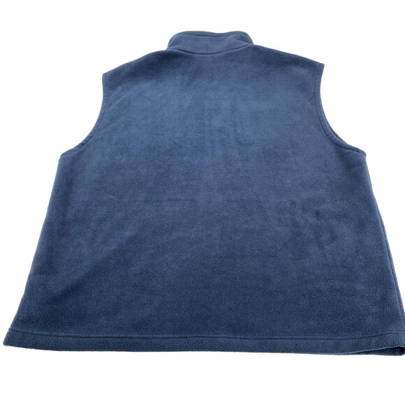 Columbia Vest Men's Tall XL Fleece Polyester Sleeveless Logo Full Zipper - Picture 2 of 16